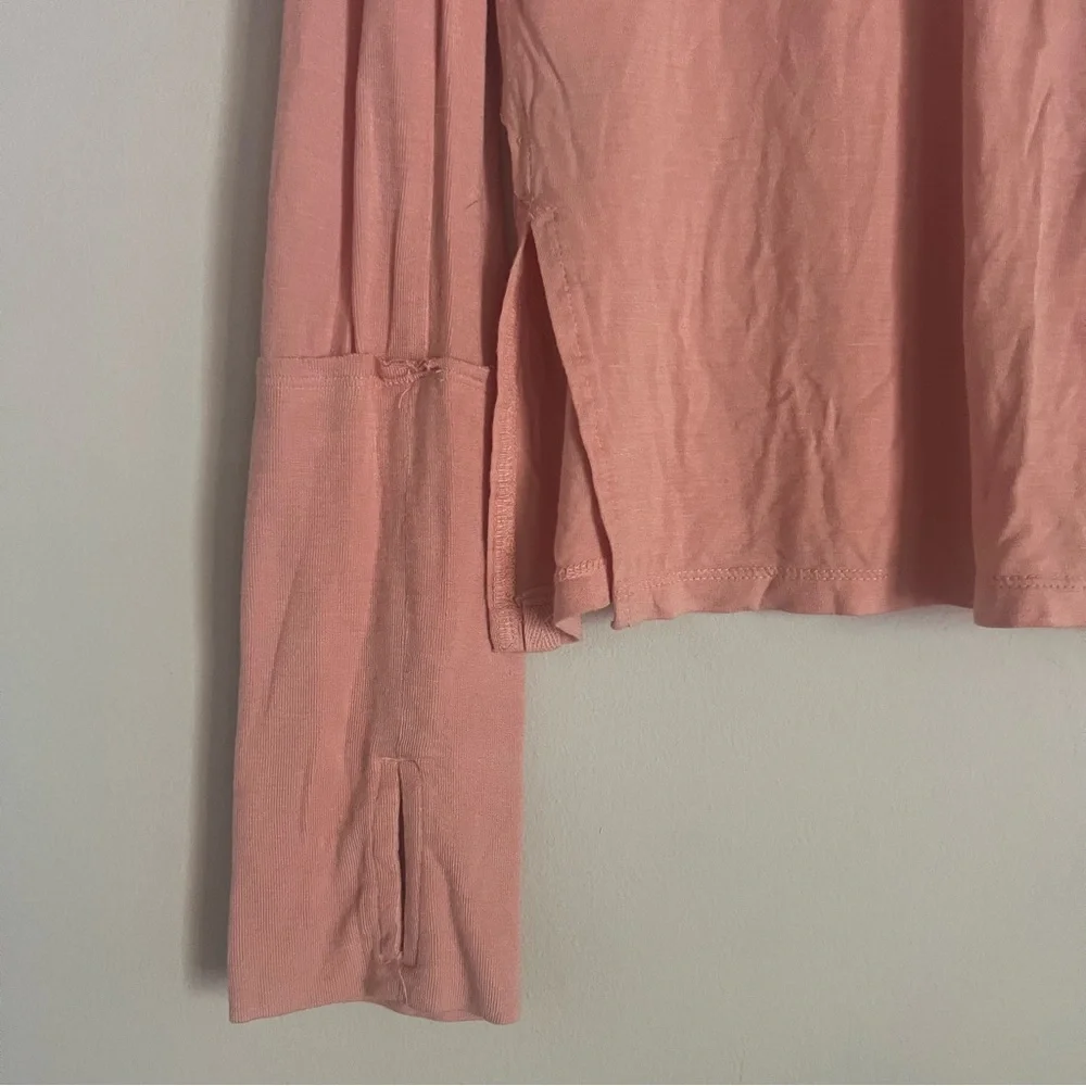 Free People We The Free Colby long sleeve top Pink Peachy Size XL Lightweight